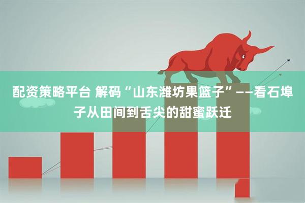 配资策略平台 解码“山东潍坊果篮子”——看石埠子从田间到舌尖的甜蜜跃迁