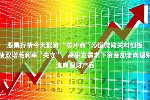 股票行情今天配资 “芯片商”沁恒微闯关科创板，业绩双增毛利率“失守”，高研发需求下资金却流向理财产品